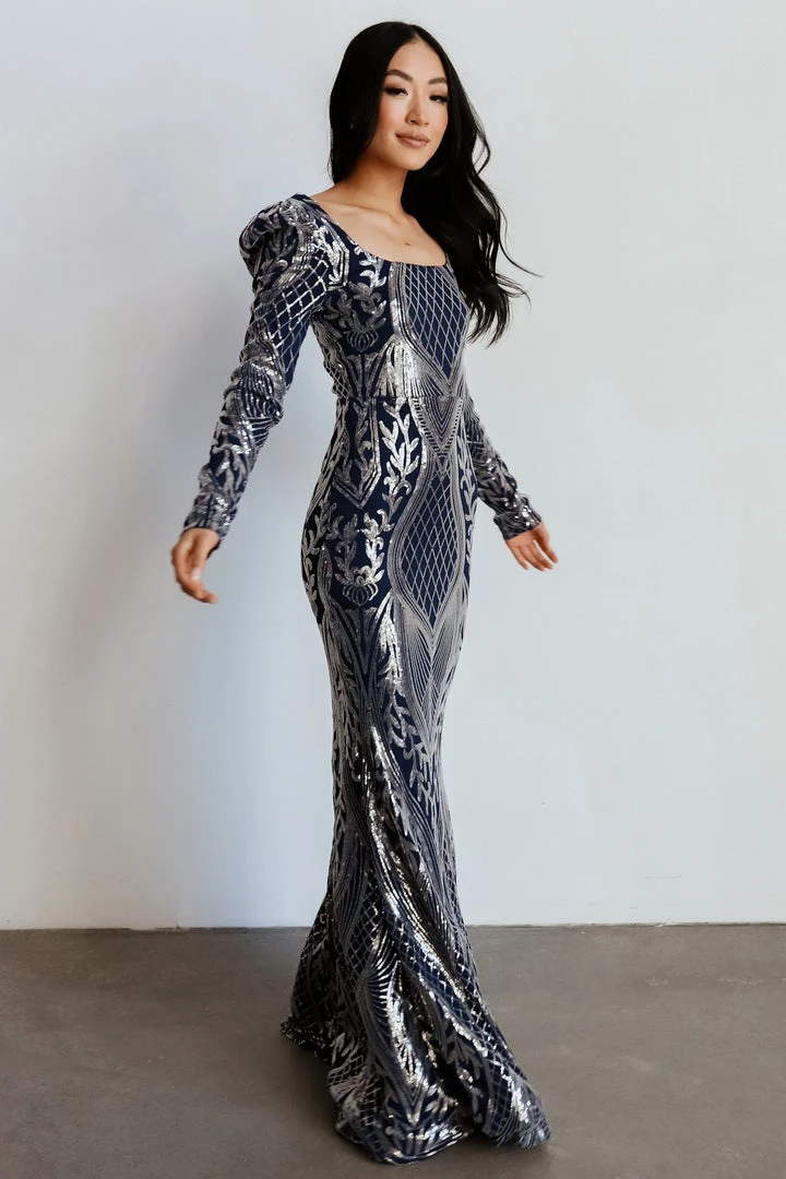 RR Budapest Sequin Gown | Navy + Silver Dresses 9 RR Budapest Sequin Gown | Navy + Silver Dresses