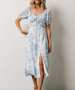 BB Custom Cadence Midi Dress | Blue Floral