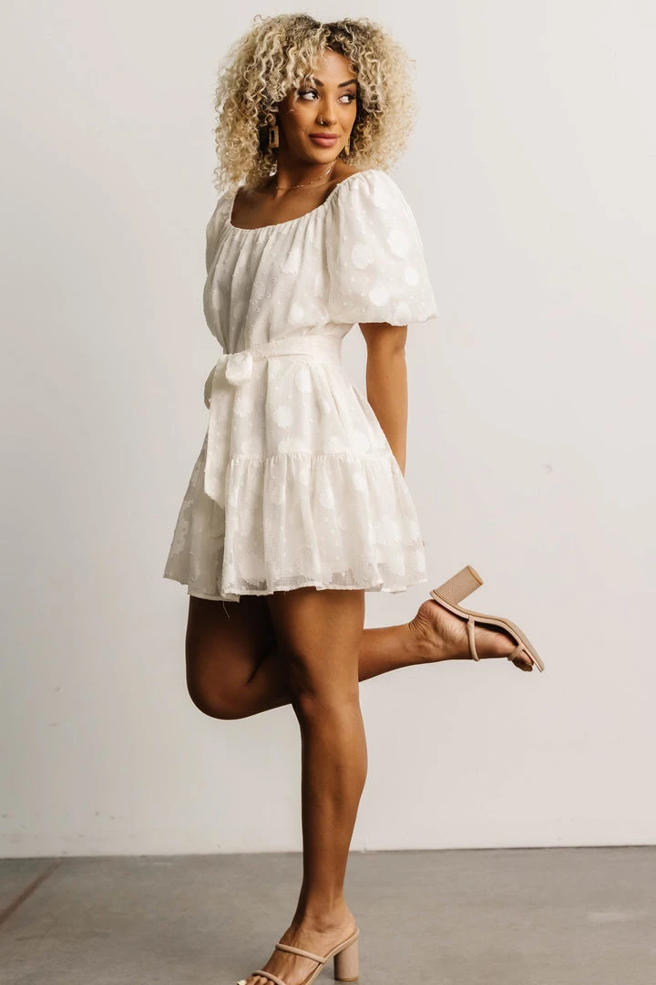 FT Calista Short Dress | Cream Print Dresses 4 FT Calista Short Dress | Cream Print Dresses