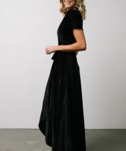 BB Custom Calvin Sparkle Velvet Wrap Dress | Black Dresses 11 BB Custom Calvin Sparkle Velvet Wrap Dress | Black Dresses