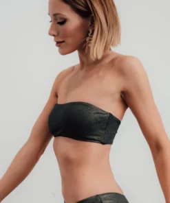 EN Cancun Bandeau Top | Black Shimmer