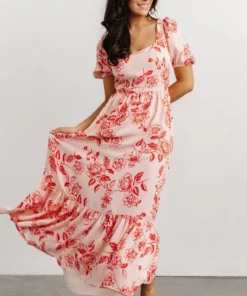 SL Candice Sweetheart Dress | Pink + Red Floral Dresses 11 SL Candice Sweetheart Dress | Pink + Red Floral Dresses