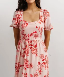 SL Candice Sweetheart Dress | Pink + Red Floral Dresses 15 SL Candice Sweetheart Dress | Pink + Red Floral Dresses