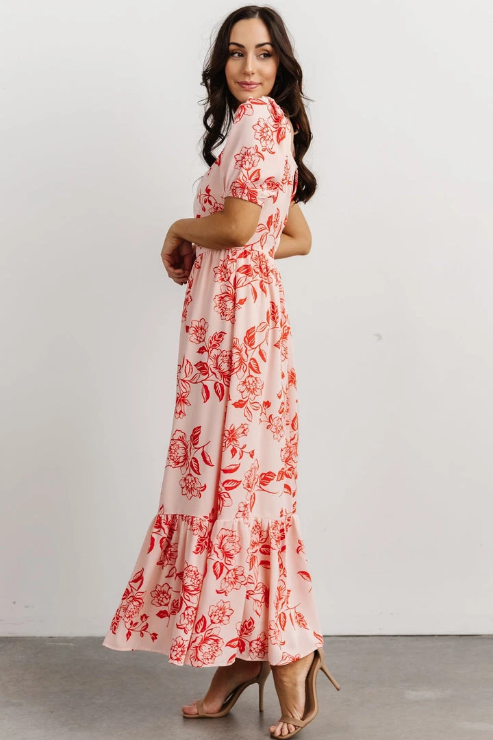 SL Candice Sweetheart Dress | Pink + Red Floral Dresses 5 SL Candice Sweetheart Dress | Pink + Red Floral Dresses