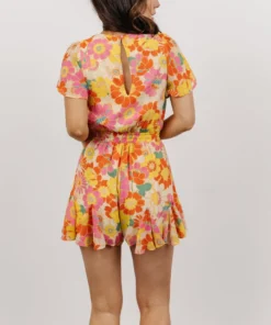 SL Candy Romper | Retro Multi Floral Vacation