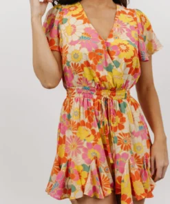 SL Candy Romper | Retro Multi Floral Vacation