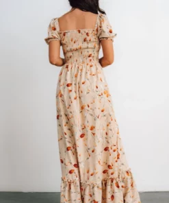 BB Custom Dresses Capri Smocked Maxi Dress | Golden Print 14 BB Custom Dresses Capri Smocked Maxi Dress | Golden Print