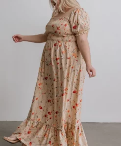 BB Custom Dresses Capri Smocked Maxi Dress | Golden Print 12 BB Custom Dresses Capri Smocked Maxi Dress | Golden Print