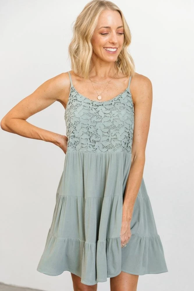HAY Carly Lace Floral Mini Dress | Sage Dresses 3 HAY Carly Lace Floral Mini Dress | Sage Dresses