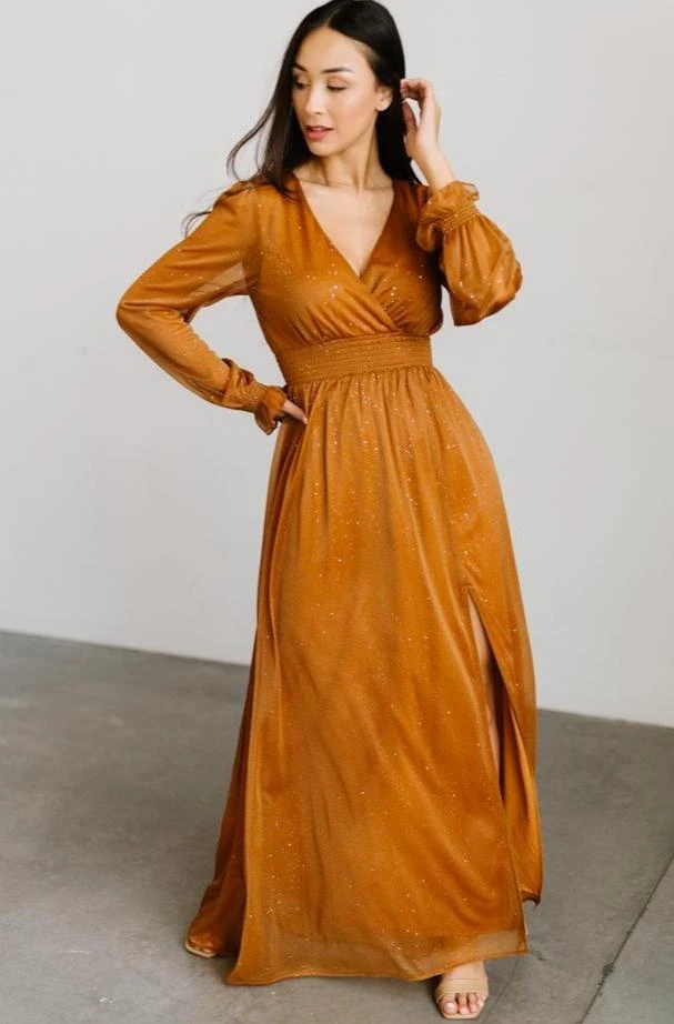 BB Custom Carmen Shimmer Maxi Dress | Copper Dresses 4 BB Custom Carmen Shimmer Maxi Dress | Copper Dresses