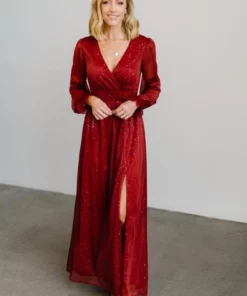 BB Custom Dresses Carmen Shimmer Maxi Dress | Rust 11 BB Custom Dresses Carmen Shimmer Maxi Dress | Rust