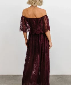 BB Custom Dresses Caroline Lace Maxi Dress | Mulberry