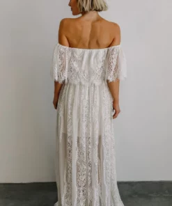 BB Custom Caroline Lace Maxi Dress | Off White 25 BB Custom Caroline Lace Maxi Dress | Off White