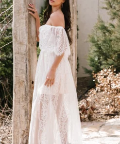 BB Custom Caroline Lace Maxi Dress | Off White