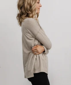 IL Casey Henley Long Sleeve Top | Taupe 9 IL Casey Henley Long Sleeve Top | Taupe