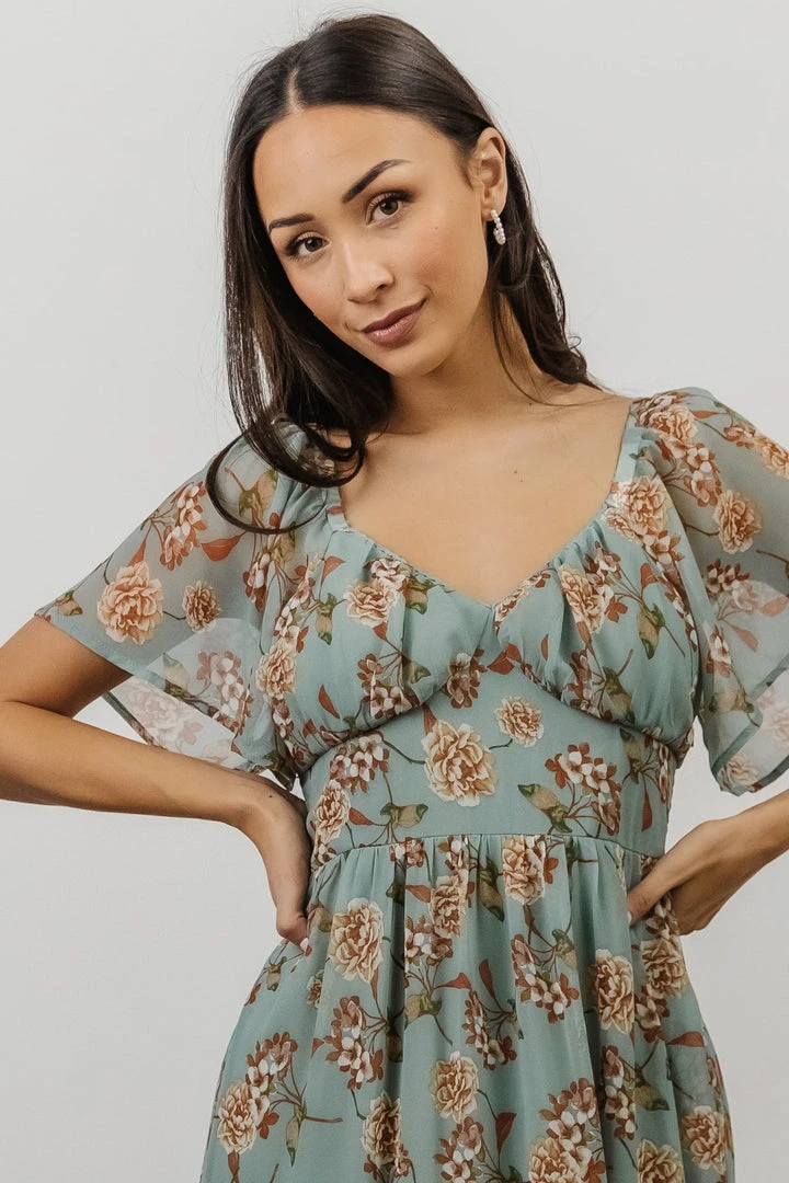 IL Cassidy Maxi Dress | Light Jade Floral Dresses 3 IL Cassidy Maxi Dress | Light Jade Floral Dresses