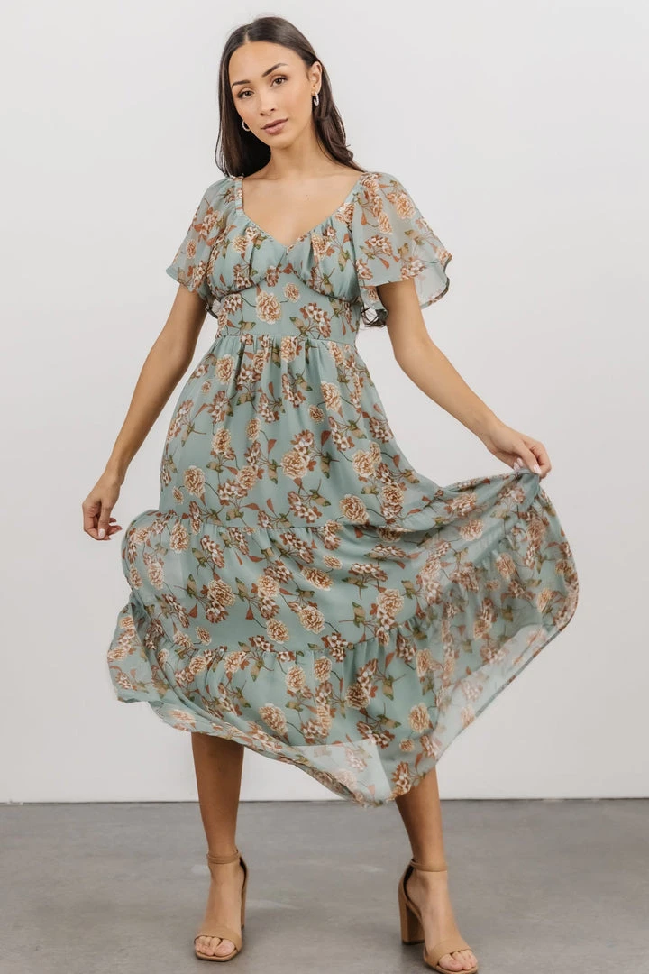 IL Cassidy Maxi Dress | Light Jade Floral Dresses 5 IL Cassidy Maxi Dress | Light Jade Floral Dresses