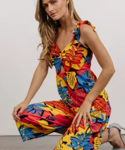 SL Jumpsuits Catalina Cut Out Jumpsuit | Multi Color Print 13 SL Jumpsuits Catalina Cut Out Jumpsuit | Multi Color Print