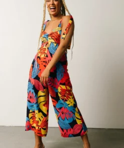 SL Jumpsuits Catalina Cut Out Jumpsuit | Multi Color Print 10 SL Jumpsuits Catalina Cut Out Jumpsuit | Multi Color Print