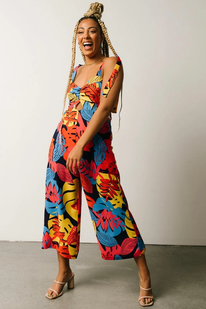 SL Jumpsuits Catalina Cut Out Jumpsuit | Multi Color Print 4 SL Jumpsuits Catalina Cut Out Jumpsuit | Multi Color Print