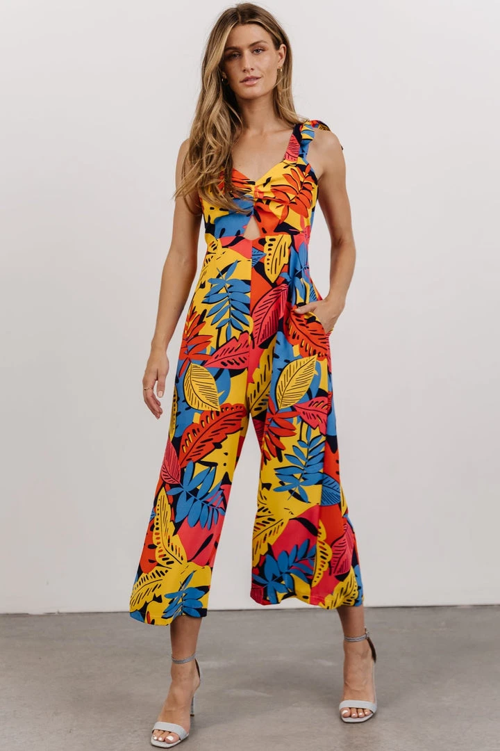 SL Jumpsuits Catalina Cut Out Jumpsuit | Multi Color Print 1 SL Jumpsuits Catalina Cut Out Jumpsuit | Multi Color Print