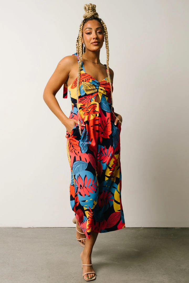 SL Jumpsuits Catalina Cut Out Jumpsuit | Multi Color Print 5 SL Jumpsuits Catalina Cut Out Jumpsuit | Multi Color Print
