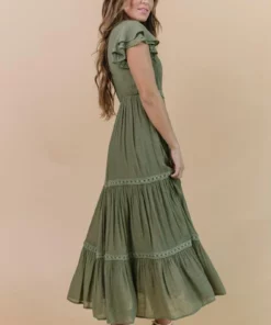 POL Dresses Cecilia Boho Maxi Dress | Olive
