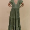 POL Dresses Cecilia Boho Maxi Dress | Olive