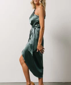 BB Custom Celia One Shoulder Midi Dress | Blue Sage Dresses 12 BB Custom Celia One Shoulder Midi Dress | Blue Sage Dresses