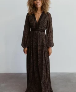 AK Dresses Cha Cha Print Maxi Dress | Black