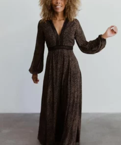 AK Dresses Cha Cha Print Maxi Dress | Black