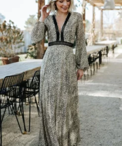 AK Dresses Cha Cha Print Maxi Dress | Taupe 10 AK Dresses Cha Cha Print Maxi Dress | Taupe