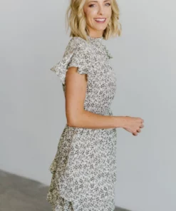 HAY Chanel Floral Dress | Ivory Dresses