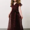 BB Custom Child Grace Sparkle Gown | Mulberry