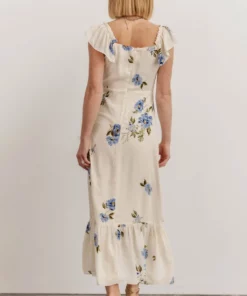 SL Clara Midi Dress | Cream + Blue Floral 14 SL Clara Midi Dress | Cream + Blue Floral