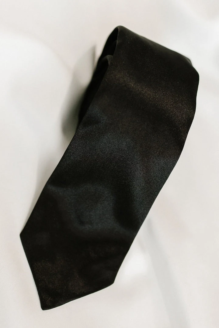 BB Custom Classic Satin Tie | Black Baltic Born Exclusive 1 BB Custom Classic Satin Tie | Black Baltic Born Exclusive