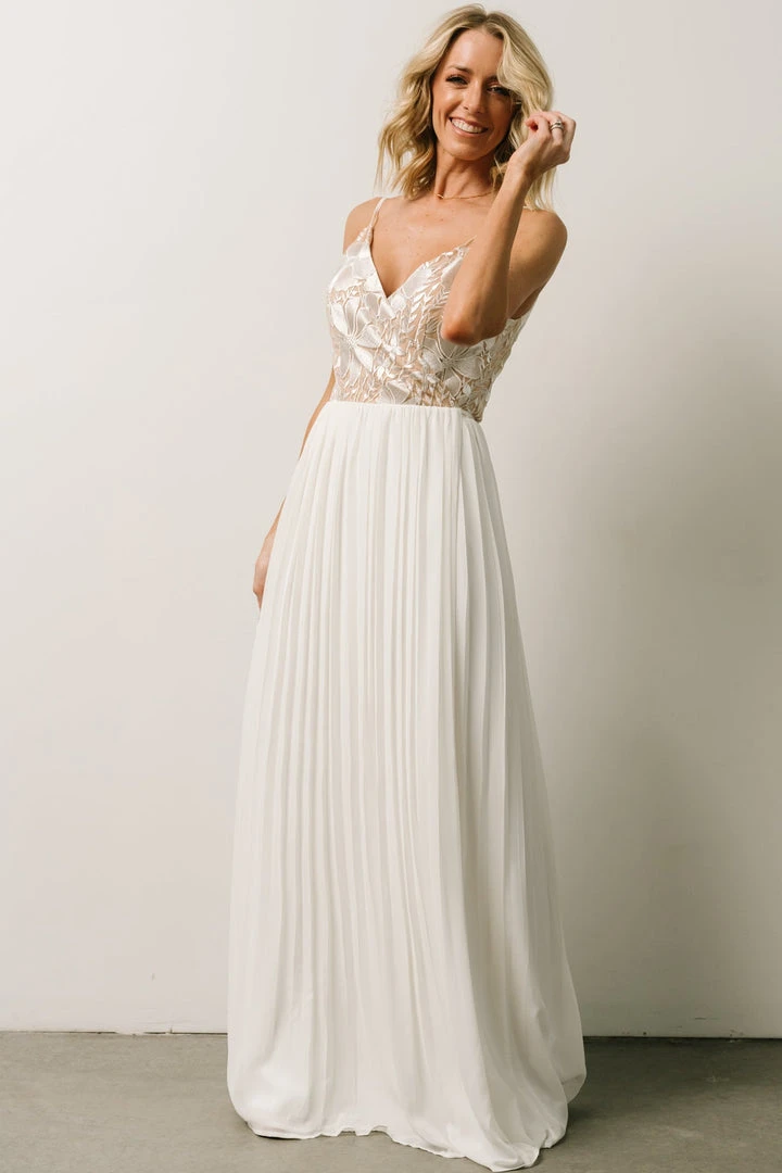 Soi Claude Lace Bodice Maxi Dress | Ivory 5 Soi Claude Lace Bodice Maxi Dress | Ivory