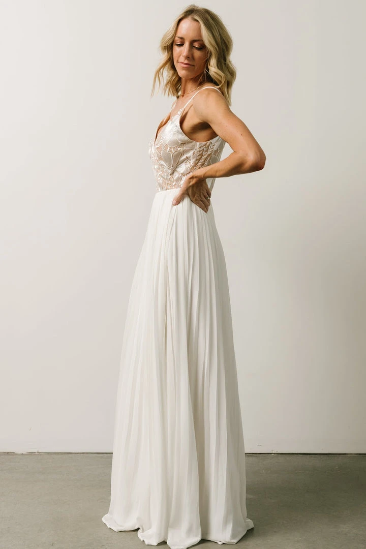 Soi Claude Lace Bodice Maxi Dress | Ivory 4 Soi Claude Lace Bodice Maxi Dress | Ivory