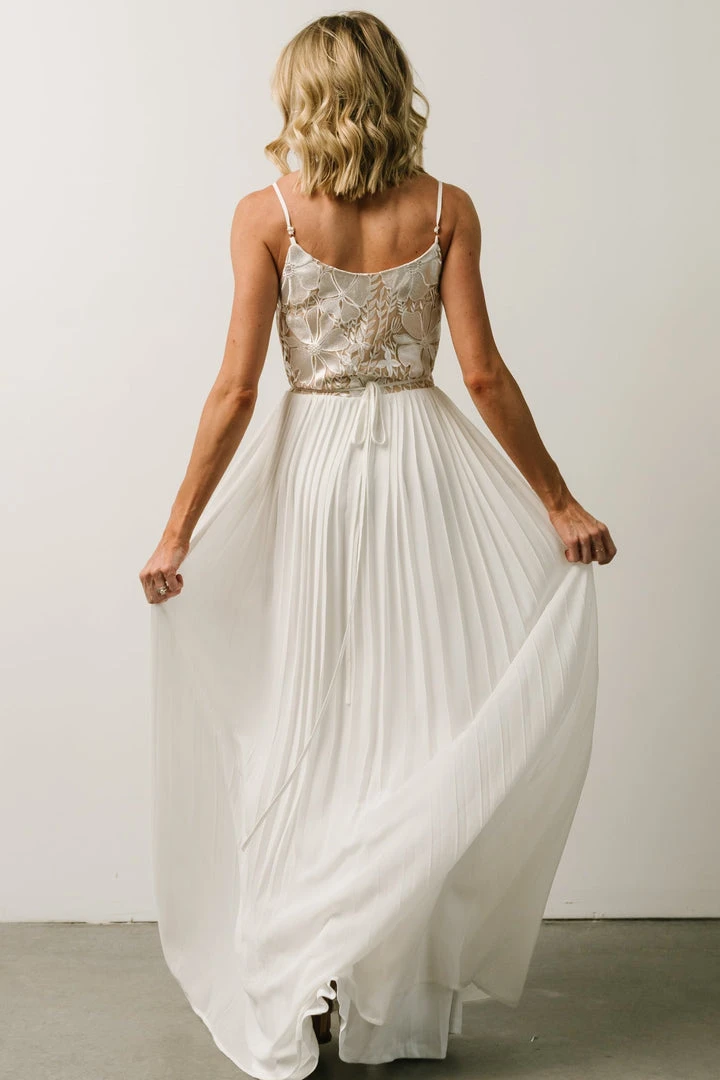 Soi Claude Lace Bodice Maxi Dress | Ivory 2 Soi Claude Lace Bodice Maxi Dress | Ivory