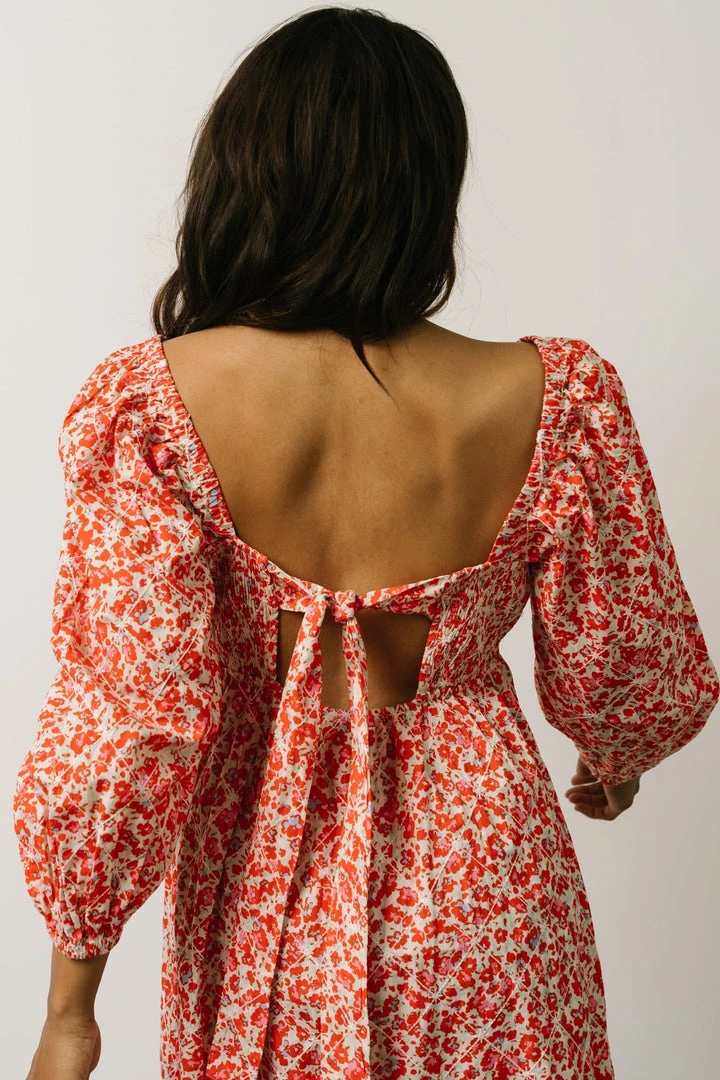 BS Clem Baby Doll Mini Dress | Orange Floral 5 BS Clem Baby Doll Mini Dress | Orange Floral