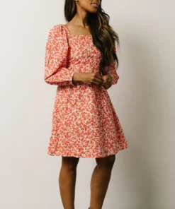 BS Clem Baby Doll Mini Dress | Orange Floral 9 BS Clem Baby Doll Mini Dress | Orange Floral