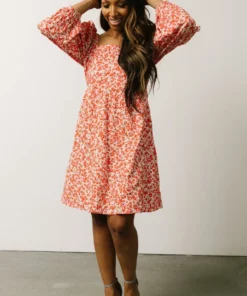 BS Clem Baby Doll Mini Dress | Orange Floral 8 BS Clem Baby Doll Mini Dress | Orange Floral