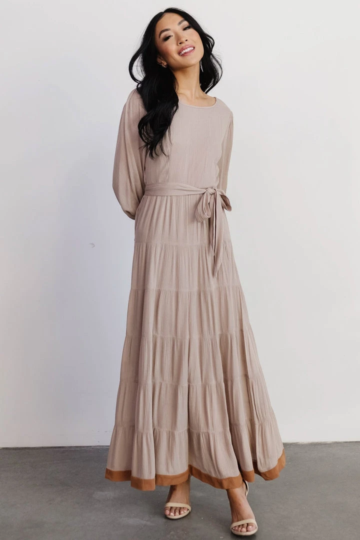 IL Dresses Colbie Tiered Maxi Dress | Taupe 7 IL Dresses Colbie Tiered Maxi Dress | Taupe
