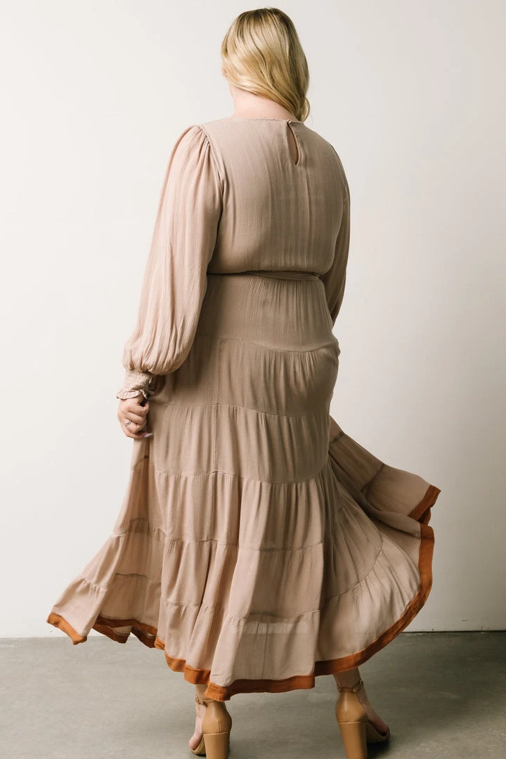 IL Dresses Colbie Tiered Maxi Dress | Taupe 14 IL Dresses Colbie Tiered Maxi Dress | Taupe