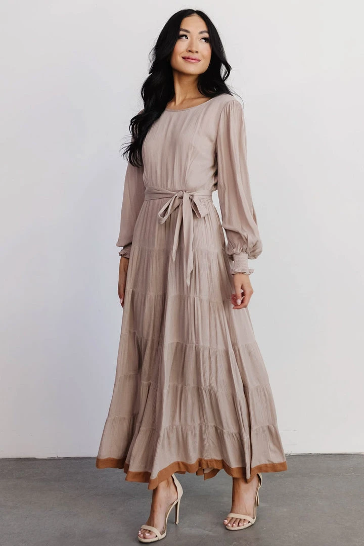 IL Dresses Colbie Tiered Maxi Dress | Taupe 9 IL Dresses Colbie Tiered Maxi Dress | Taupe