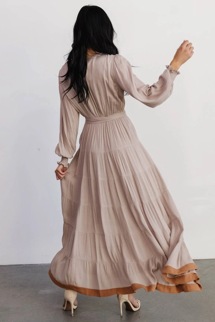 IL Dresses Colbie Tiered Maxi Dress | Taupe 6 IL Dresses Colbie Tiered Maxi Dress | Taupe