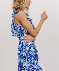 SL Coralie Ruffle Mini Dress | Blue Floral Dresses 10 SL Coralie Ruffle Mini Dress | Blue Floral Dresses