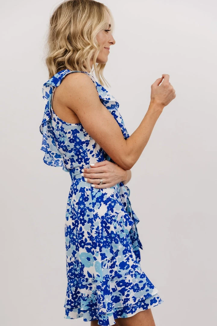 SL Coralie Ruffle Mini Dress | Blue Floral Dresses 5 SL Coralie Ruffle Mini Dress | Blue Floral Dresses