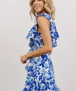 SL Coralie Ruffle Mini Dress | Blue Floral Dresses 9 SL Coralie Ruffle Mini Dress | Blue Floral Dresses