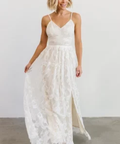 JH Dresses Cozette Lace Gown | White